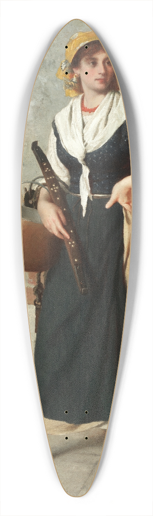 Horace van Ruith - A young fishwife 39.3 inch art pintail longboard deck