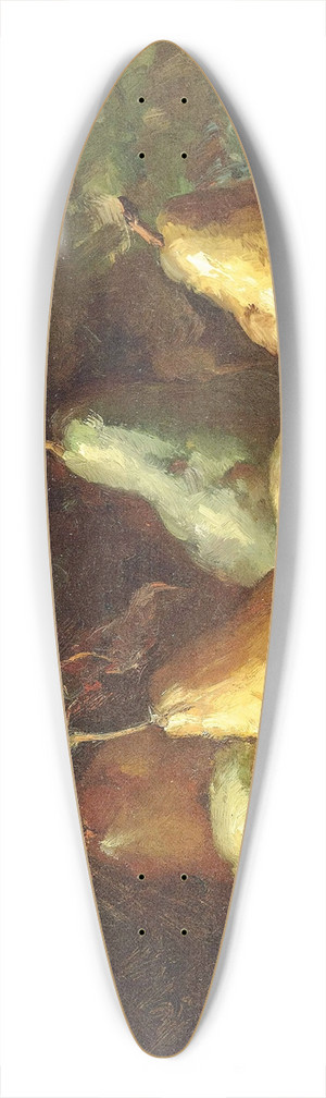 Hubert Bellis - Pears 39.3 inch art pintail longboard deck