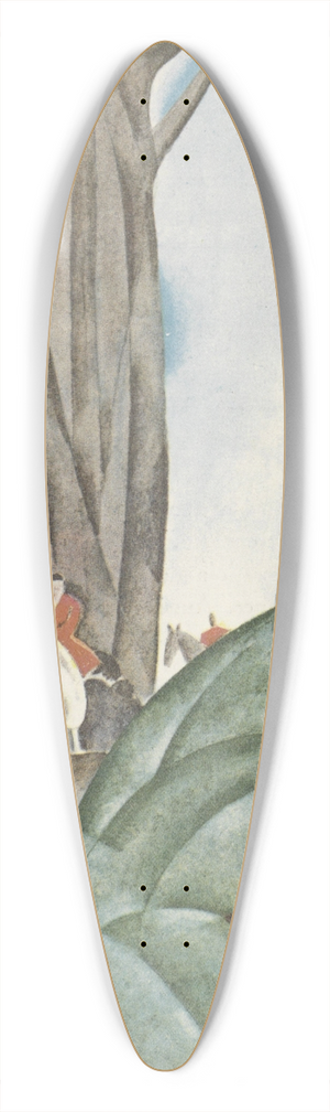 Hubert Giron - Chasse a Courre 39.3 inch art pintail longboard deck