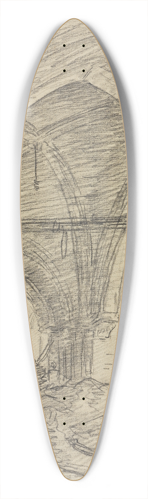 Hubert Robert - Abbruch eines gotischen Kirchenraums 39.3 inch art pintail longboard deck