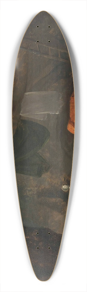 Hubert Robert - A Family In A Cave Interior 39.3 inch art pintail longboard deck