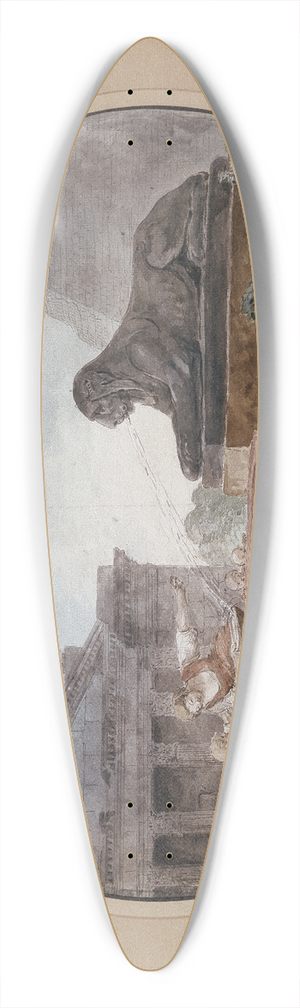 Hubert Robert - Architectural Capriccio 39.3 inch art pintail longboard deck