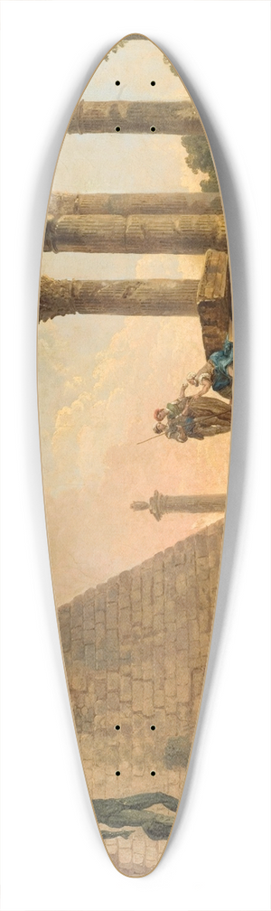 Hubert Robert - Ruines Romaines 39.3 inch art pintail longboard deck