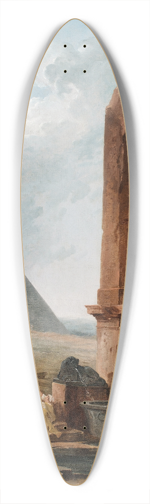 Hubert Robert - The Farandole Amidst Egyptian Monuments 39.3 inch art pintail longboard deck