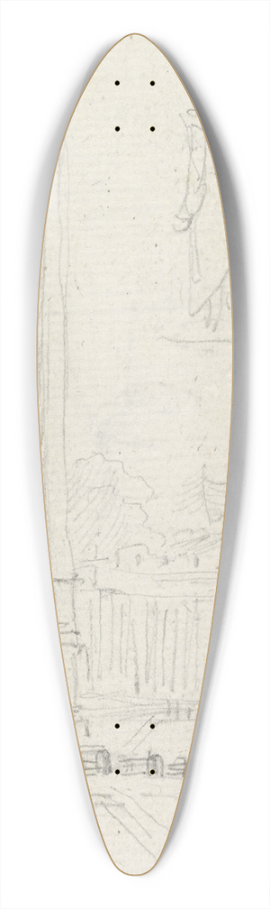 Hubert Robert - The Obelisk in Saint Peters Square 39.3 inch art pintail longboard deck