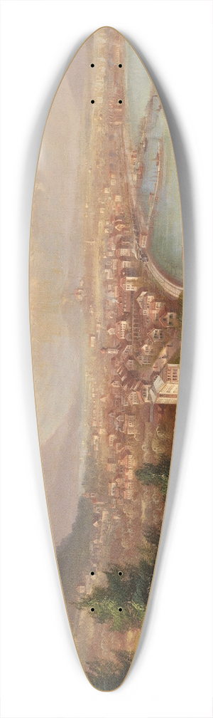 Hubert Sattler - Stadtansicht von Bregenz 39.3 inch art pintail longboard deck
