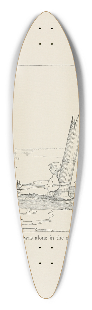 Hugh Lofting - I was alone in the ocean! 39.3 inch art pintail longboard deck