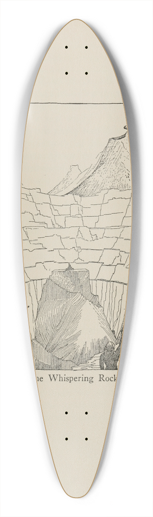 Hugh Lofting - The Whispering Rocks 39.3 inch art pintail longboard deck