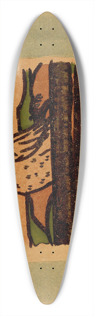 Hugo Simberg - Auringon noustessa 39.3 inch art pintail longboard deck