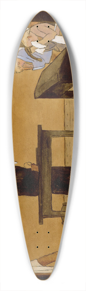 Hugo Simberg - For Thy Sake 39.3 inch art pintail longboard deck