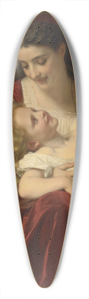 Hugues Merle - Maternal Affection 39.3 inch art pintail longboard deck