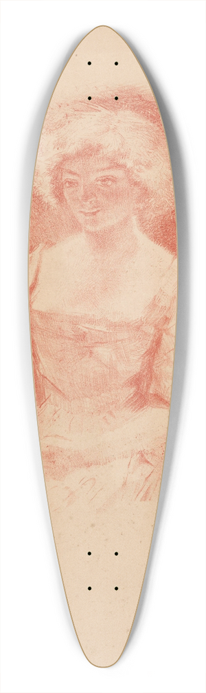 Huib Luns - Zittend meisje 39.3 inch art pintail longboard deck