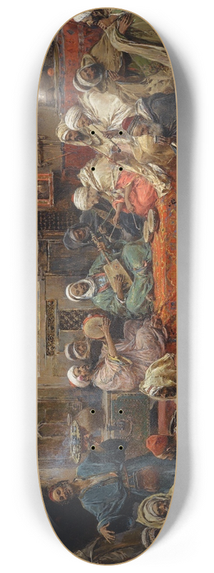 Jos Benlliure y Gil - Inside A Coffee House, Tunis 8.25 inch art skate deck