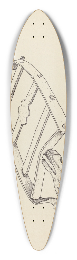 Irene Lawson - Flat Iron Holder 39.3 inch art pintail longboard deck