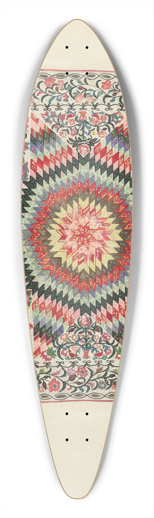 Irene Schaefer - Patchwork and Applique Quilt 39.3 inch art pintail longboard deck