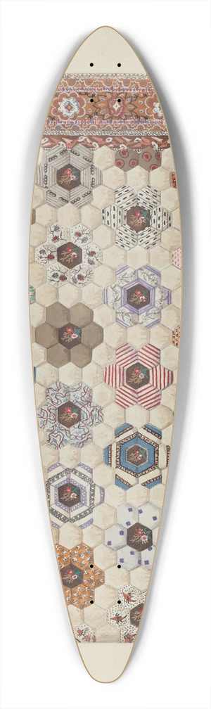 Irene Schaefer - Patchwork Quilt 39.3 inch art pintail longboard deck
