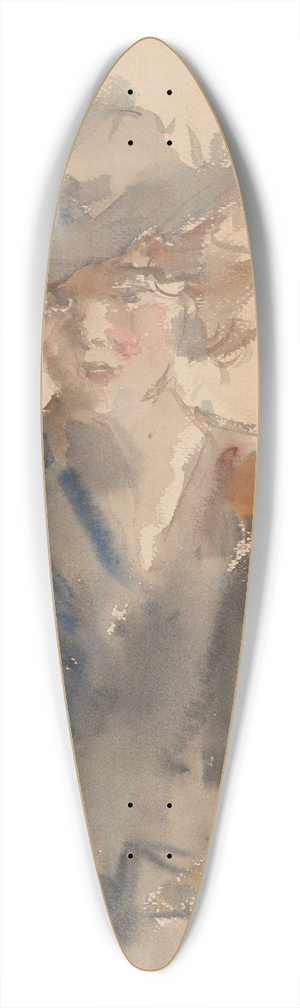 Isaac Israls - Portret van een vrouw 39.3 inch art pintail longboard deck