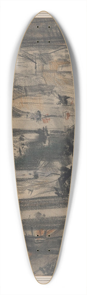 Isaac Israls - Shopwindow 39.3 inch art pintail longboard deck