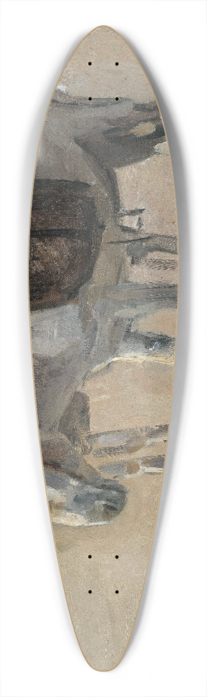 Isaac Israls - Two Donkeys 39.3 inch art pintail longboard deck