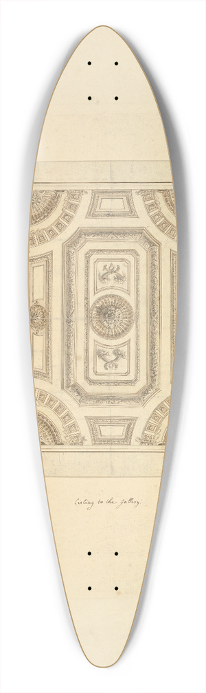 Isaac Ware - Ceiling to the Gallery, Houghton Hall, Norfolk 39.3 inch art pintail longboard deck