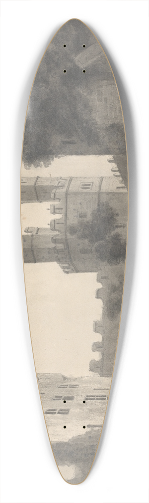 Isaac Weld - Caernarvon (Castle) 39.3 inch art pintail longboard deck