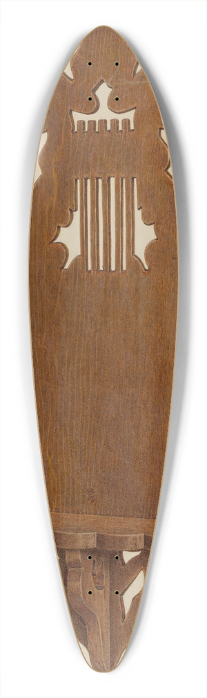 Isidore Danziger - Clock Shelf 39.3 inch art pintail longboard deck