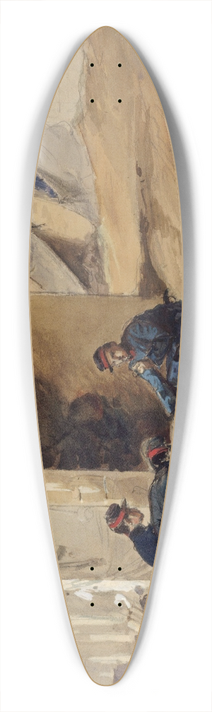 Isidore Pils - Mobiles sous le viaduc dAuteuil. 39.3 inch art pintail longboard deck