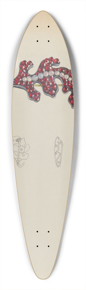 Isidore Steinberg - Brooch 39.3 inch art pintail longboard deck