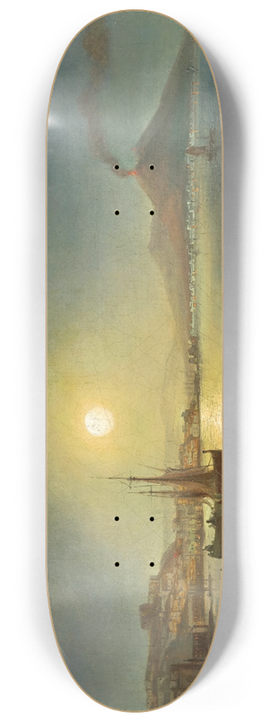 Josef Carl Berthold Pttner - Moonlit Night with the Bay of Naples 8.25 inch art skate deck Josef Carl Berthold Pttner - Moonlit Night with the Bay of Naples 8.25 inch art skate deck