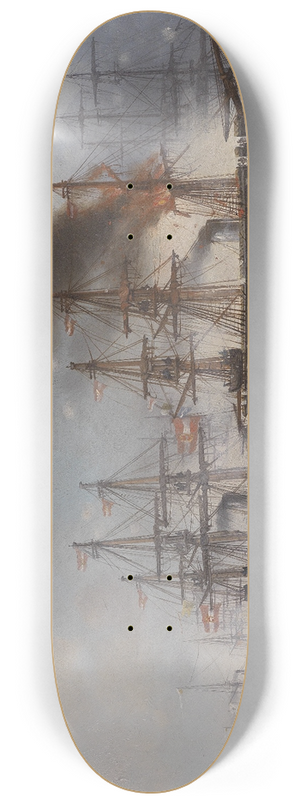 Josef Carl Berthold Pttner - Seegefecht bei Helgoland 8.25 inch art skate deck Josef Carl Berthold Pttner - Seegefecht bei Helgoland 8.25 inch art skate deck