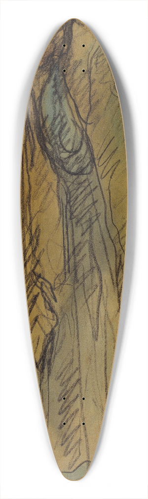 Isidre Nonell - Prostitute 39.3 inch art pintail longboard deck