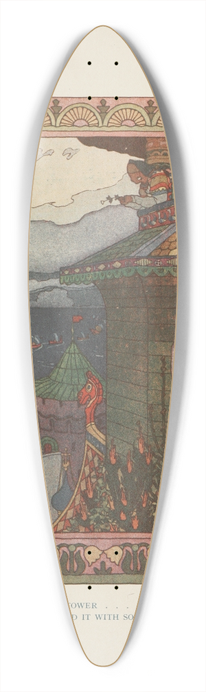 Ivan Bilibin - Bade them build a square tower 39.3 inch art pintail longboard deck