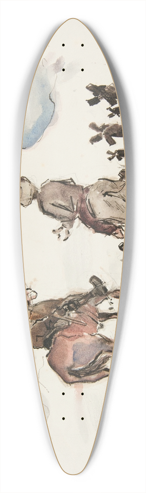Ivan Ivanec - Don Kichot i Sancho Pansa 39.3 inch art pintail longboard deck