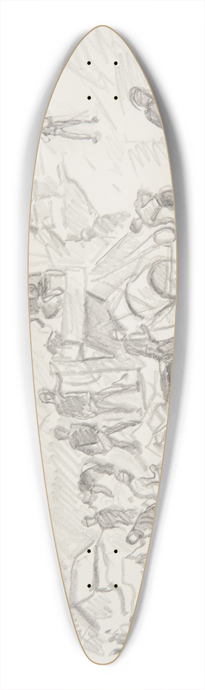 Ivan Ivanec - robotnicy przy pracy w kamienioomie. 39.3 inch art pintail longboard deck