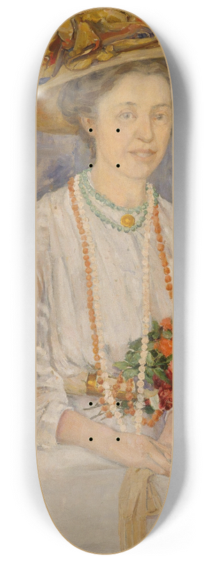 Anders Castus Svarstad - Portrait of Ingeborg Lercke 8.25 inch art skate deck