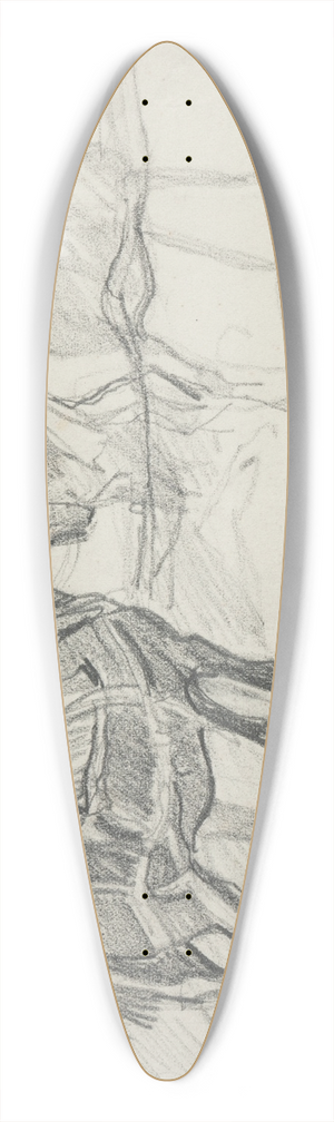 Ivan Ivanec - Szkice koni w uprzy 39.3 inch art pintail longboard deck