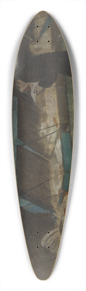 Ivar Arosenius - Withered Leaves 39.3 inch art pintail longboard deck