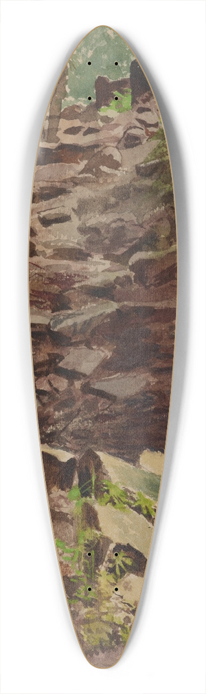 Jacek Malczewski - Landscape motif from Rozd 39.3 inch art pintail longboard deck