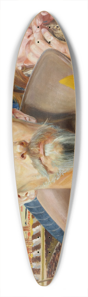 Jacek Malczewski - Music  central section of the triptych 39.3 inch art pintail longboard deck