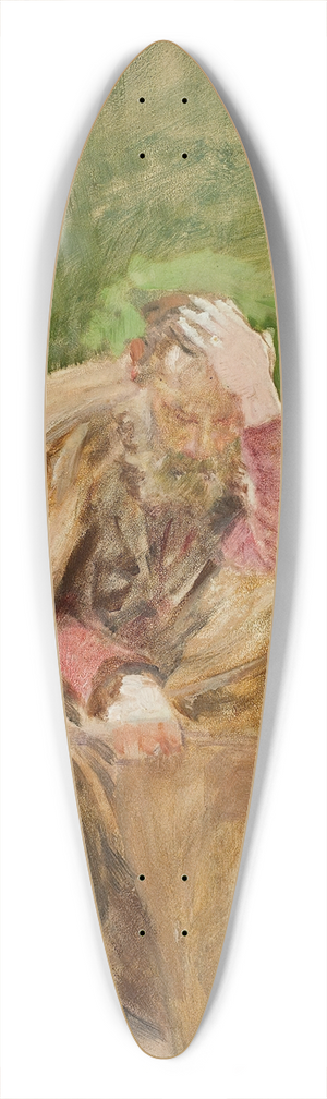 Jacek Malczewski - Old man at a water well 39.3 inch art pintail longboard deck