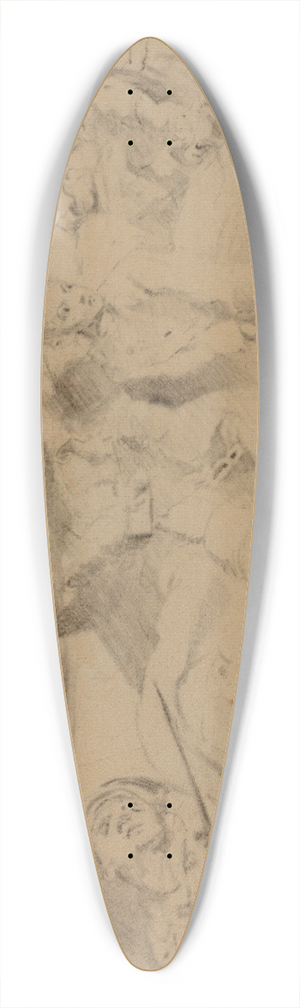 Jacek Malczewski - Sketch for Students relegation 39.3 inch art pintail longboard deck