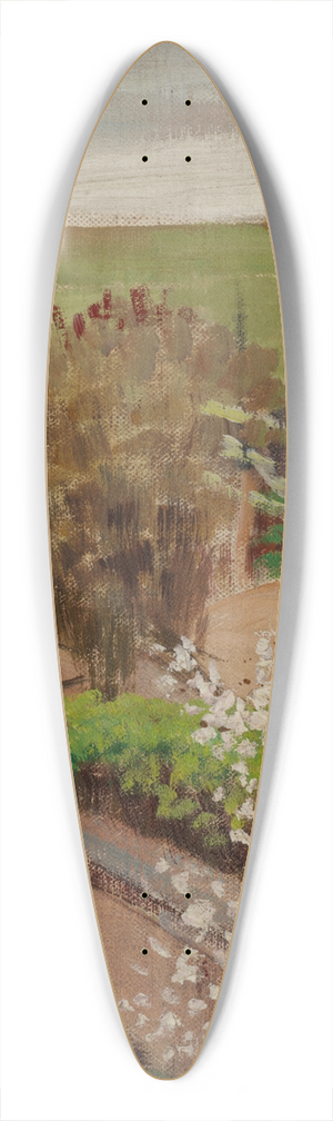 Jacek Malczewski - Spring Landscape from the Countryside 39.3 inch art pintail longboard deck