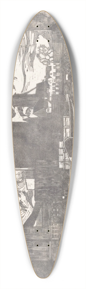 Jac Jongert - Fabriek aan de Zaan 39.3 inch art pintail longboard deck