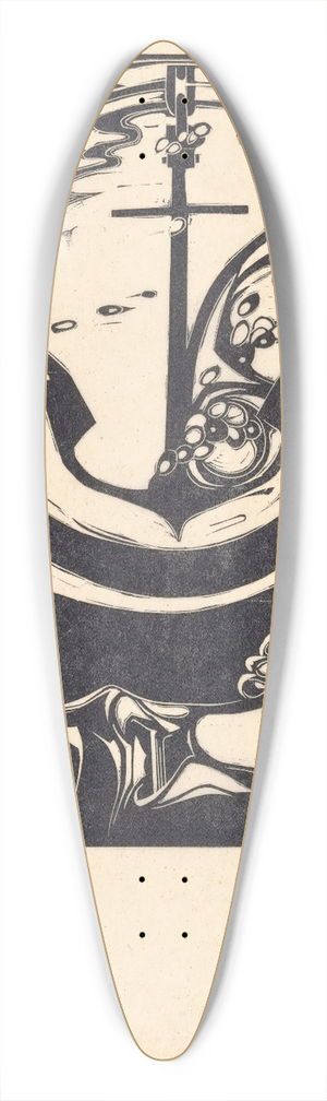 Jac Jongert - Het anker 39.3 inch art pintail longboard deck