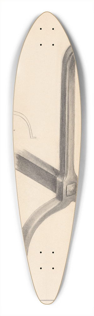 Jack Staloff - Andiron (one of pair) 39.3 inch art pintail longboard deck