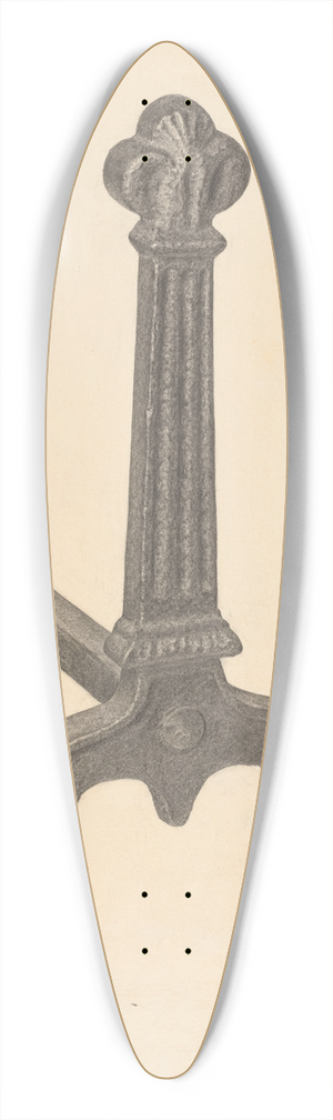Jack Staloff - Andiron (one of pair) 39.3 inch art pintail longboard deck