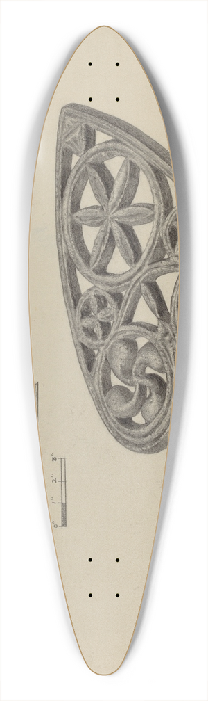 Jack Staloff - Flat-iron Holder 39.3 inch art pintail longboard deck