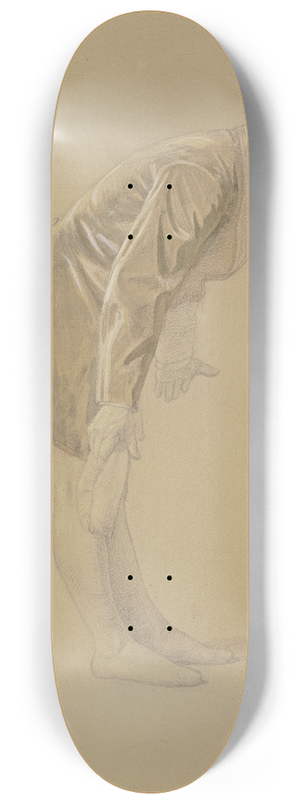 Josef Ferdinand Becker - A cavalier bowing 8.25 inch art skate deck