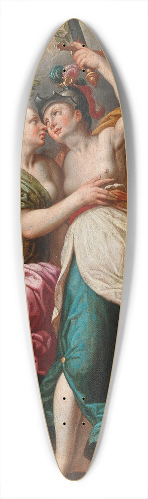 Jacob De Backer - Vigilance embracing Peace 39.3 inch art pintail longboard deck