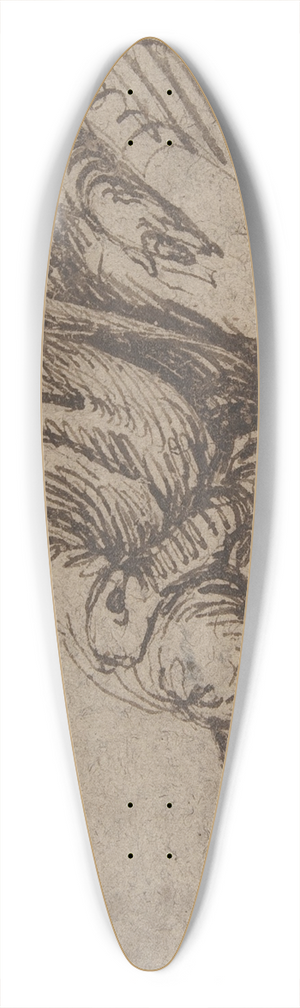 Jacob de Gheyn II - A Reclining Peasant 39.3 inch art pintail longboard deck